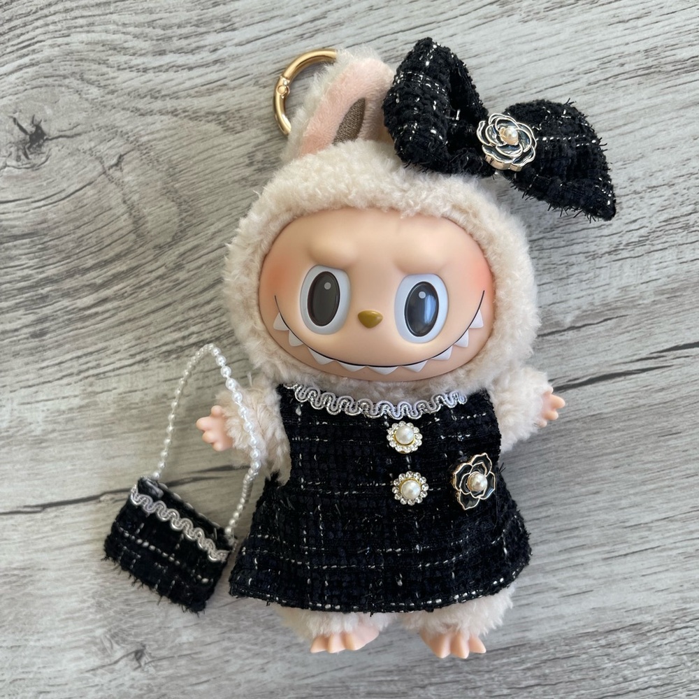 Labubu 3 piece black dress fashion outfit